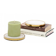 Yang Candle Plates {set of two} ~ 13